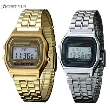 Часы для мужчин, деловые золотые часы для пары, часы из нержавеющей стали, цифровые часы, relogio feminino, винтажные женские часы для мужчин