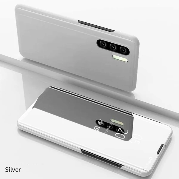 Silver Умный зеркальный флип-чехол для huawei P20 P30 Коврики 20 Lite Pro Honor 20 10 9 Lite рro 8A 8S 8X Nova 3 Y7 Y5 Y6 Y9 P Smart - Color: Silver