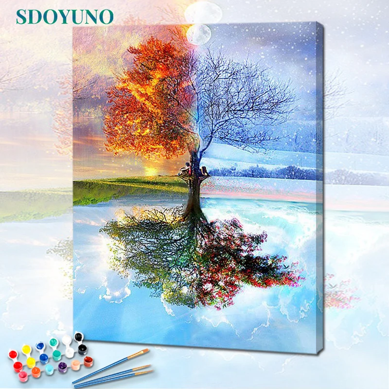 Набор для рисования по номерам SDOYUNO 60x75 см набор на холсте самостоятельной сборки