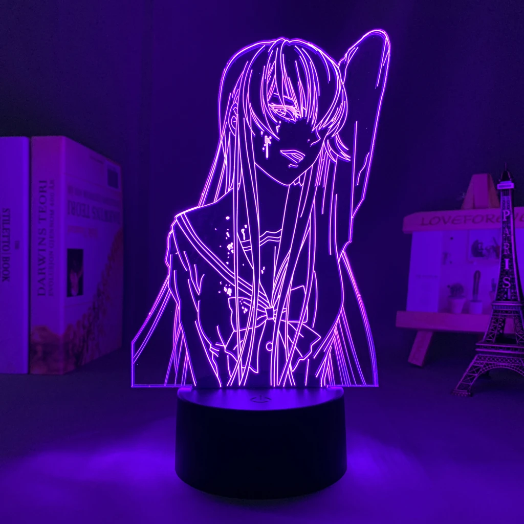 Led Night Light Anime Highschool Of The Dead Saeko Busujima For Bedroom  Decor Light Battery Powered Birthday Gift Manga 3d Lamp - Night Lights -  AliExpress