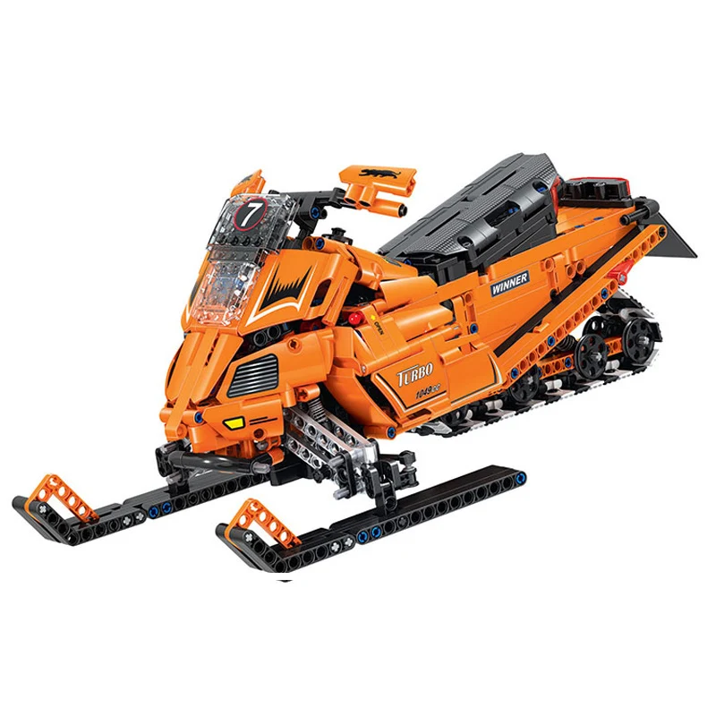 Winner 7068 961 шт. Technic Turbo Снегоход Мотоцикл Снежный мотоцикл строительные блоки