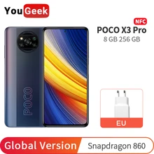 POCO X3 Pro Global Version Smart Phone 8GB RAM 256GB ROM Snapdragon 860 Octa Core 120Hz DotDisplay 5160mAh 48MP Camera NFC