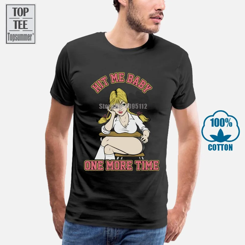 Футболка из 100% хлопка с круглым вырезом и принтом Бритни спиз футболка Hit Me Baby One
