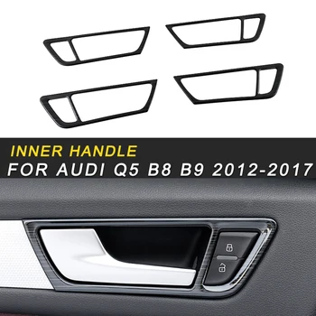 

Car Styling Gate Door Inner Handle Bowl Cover Trim Frame Sticker Interior Accessories For Audi Q5 B8 B9 2012-2017