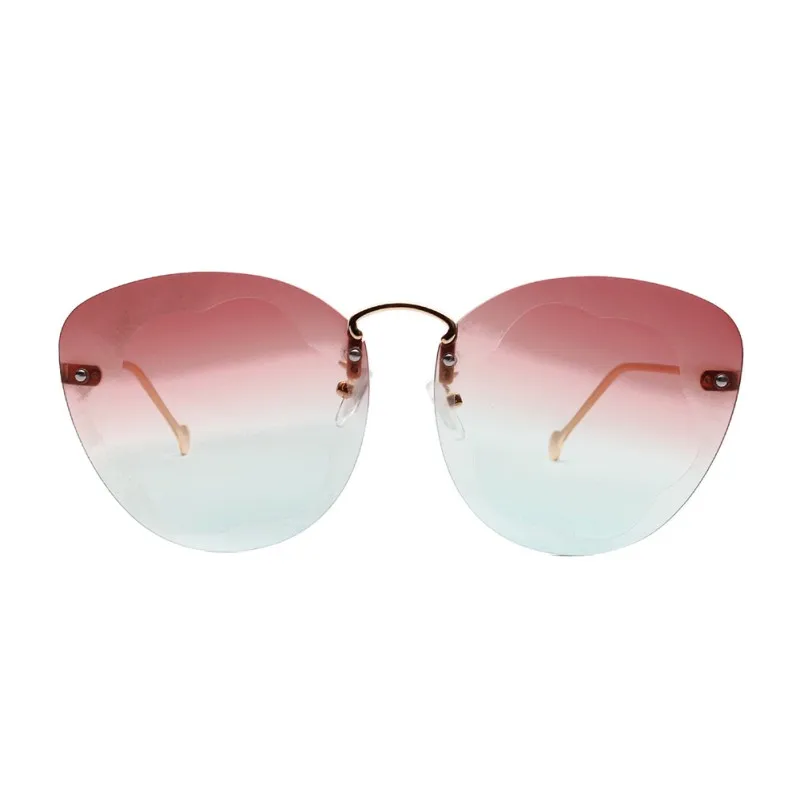 Мода Glasse прозрачные прогрессивные цветные линзы Ac без полей кошачий глаз очки Женские Красочные Кристальные солнцезащитные очки