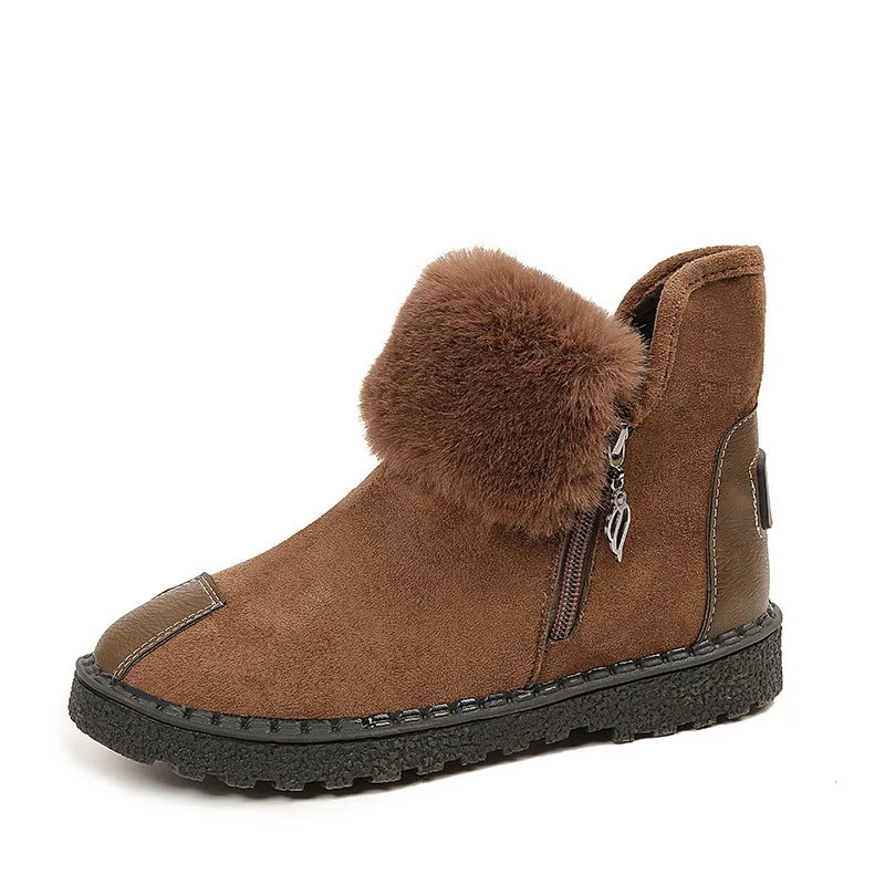 Cena Gorąca sprzedaż kobiet naturalny prawdziwy lis buty śniegowe futrzane buty mody dla kobiet wysokiej jakości oryginalne krowy skórzane zimowe botki 256