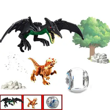 

New 13031 Jurassic Dinosaur Heavy Claw Dragon Tyrannosaurus Revolving Cabin Set Building Block Toy
