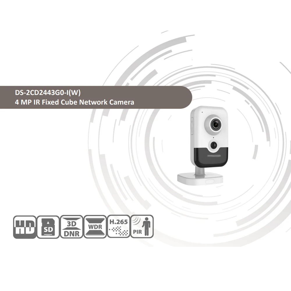 Hikvision DS-2CD2443G0-IW Wi-Fi видеонаблюдение 4MP ИК фиксированный куб Беспроводная ip-камера двухстороннее аудио H.265 + 4 шт./партия