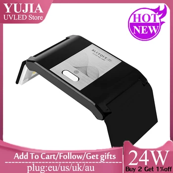 

24W Gel Nail Polish UV Lamp Nail Dryer Nail Art Tool Foldable Manicure LED Nail Lamp with 60s 120s Timer UV Lamp for Starter