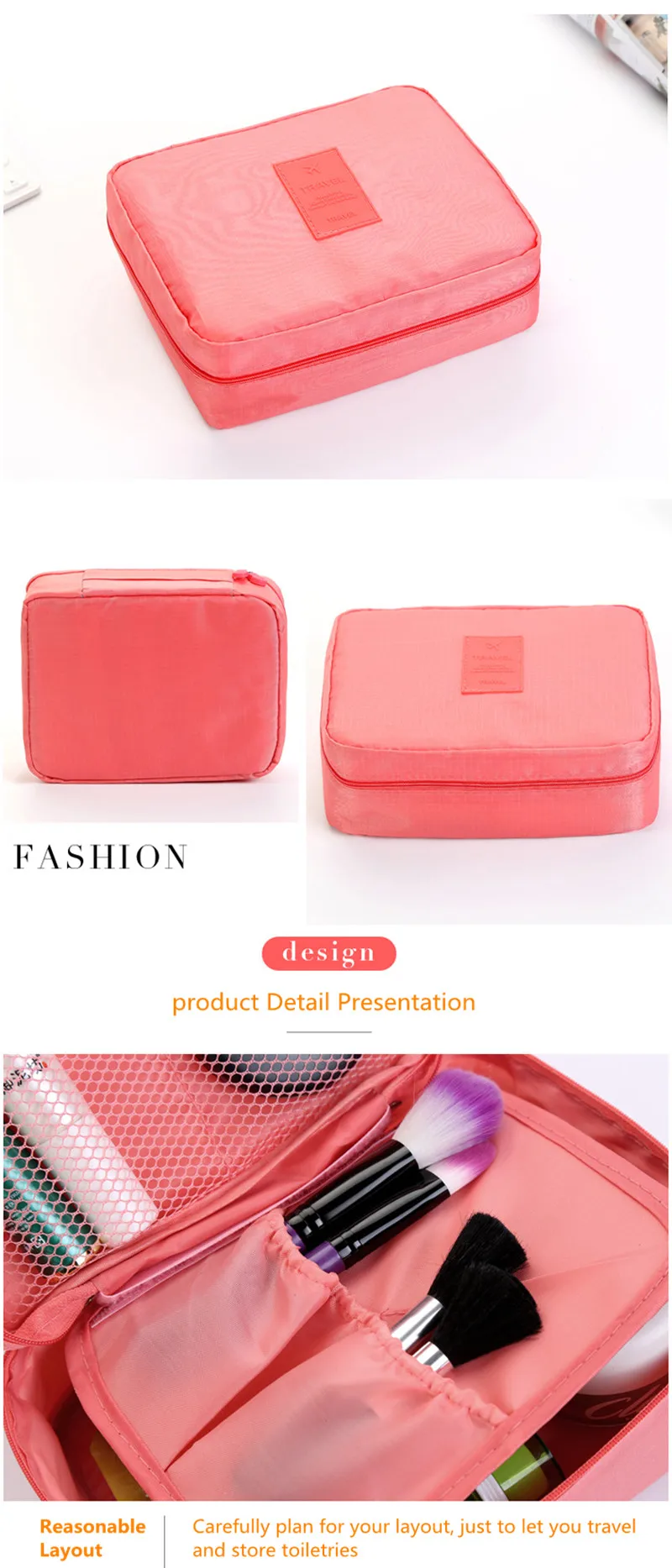 Cosmetic Organizer Bag Waterproof Female Storage Make up Cases Fashion Multifunction Travel Storage Bag Organizer For Makeup
