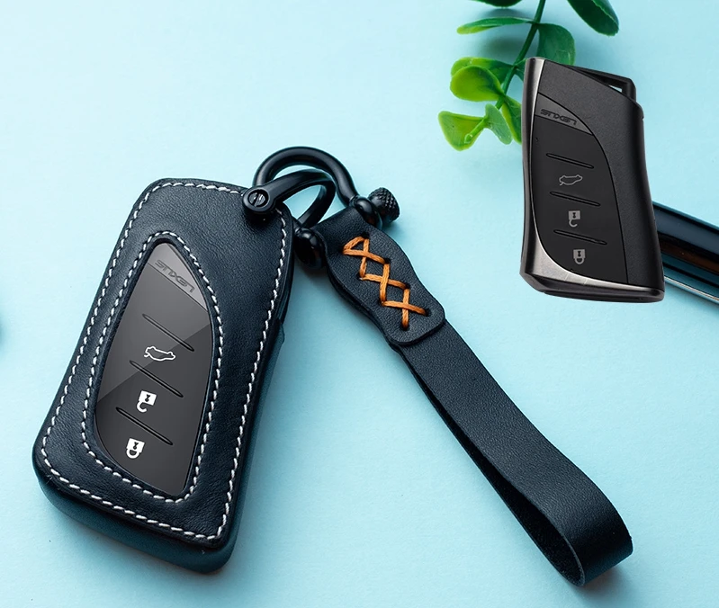 B key black Автомобильный кожаный Футляр для ключей Geunine, бумажник для Lexus UX260 ES300h ES350 ES200 LS350 ES RS GS IS LX серии NX, аксессуары - Название цвета: B key black