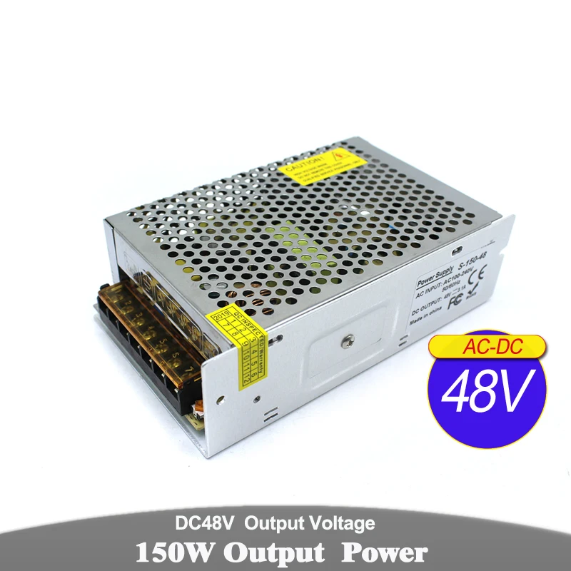 

Regulated DC Power Supply Unit 48V 3.1A 150W Transformers 110v 220V AC DC48V SMPS For LED Lighting Stepper Motor CNC Router