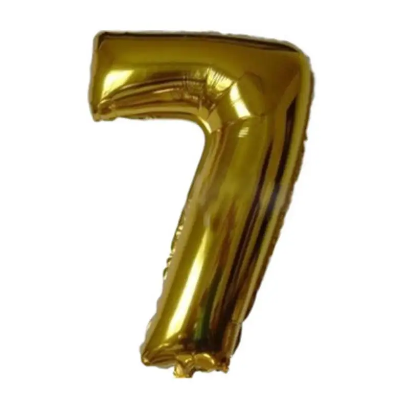 Воздушные шары в виде цифр пленка из алюминия 16 дюймов цифровые золотистые