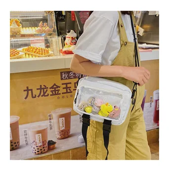 

Lolita women's bag transparent canvas bags for women japan style lovely shoulder bag jelly crossbody bag summer trend bags new