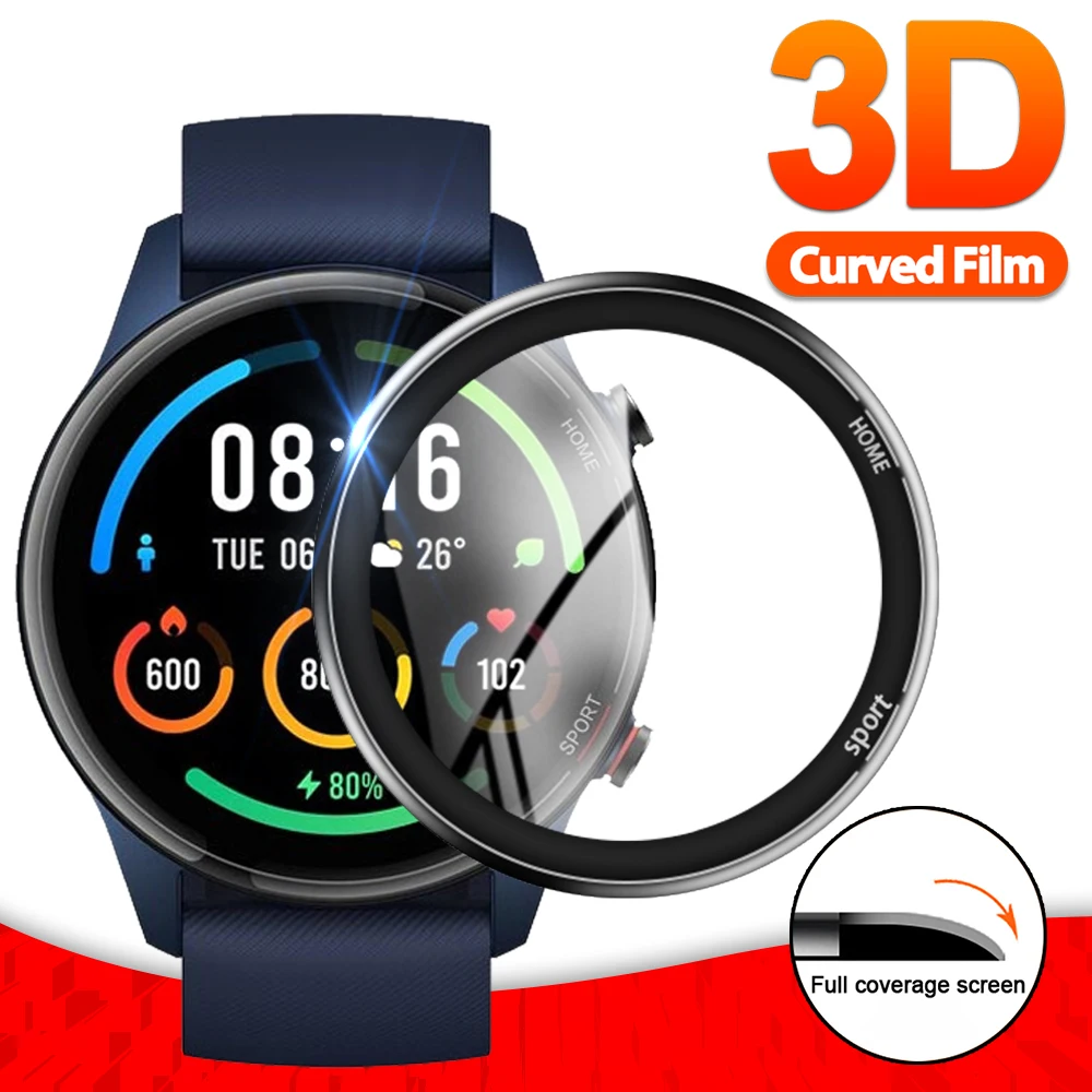 3D Soft Fibre Glass Protective Film Cover For XiaoMi Watch Color Sports Full Screen Protector Case for Mi Watch Global Version 3D Soft Fibre Glass Protective Film Cover For XiaoMi Watch Color Sports Full Screen Protector Case for Mi Watch Global Version