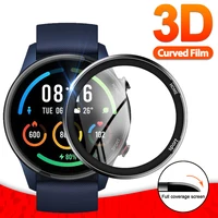 Cubierta de película protectora de vidrio de fibra suave 3D para XiaoMi Watch, funda protectora de pantalla completa deportiva a Color para Mi Watch, versión Global