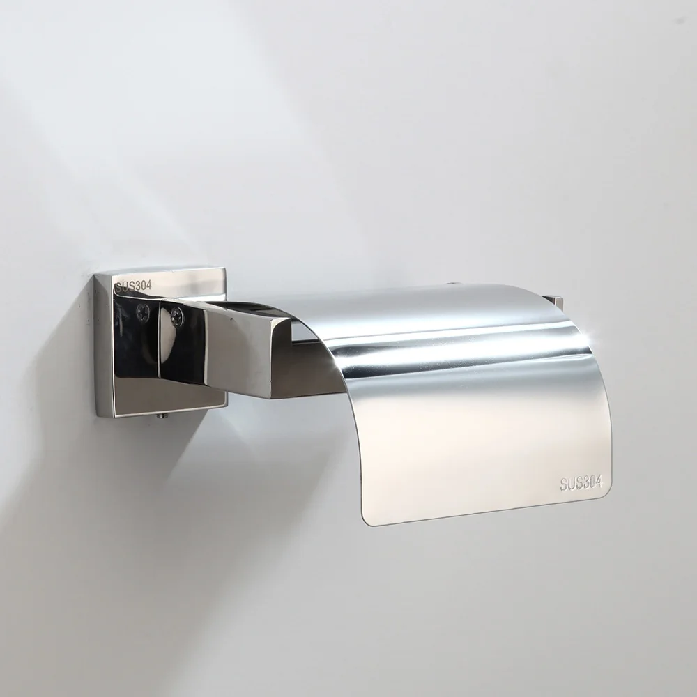 Paper Holder KEMAIDI 304 набор аксессуаров для ванной комнаты из нержавеющей стали, настенный держатель для полотенец, аксессуары для ванной комнаты, подвесной стеллаж для туалета, Комплект полок - Цвет: Paper Holder