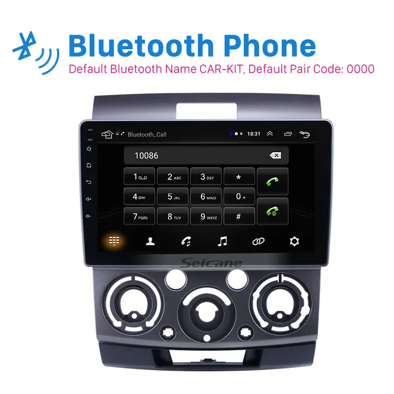 Excellent Seicane 9 inch car GPS Radio Android 8.1 for Ford Everest/Ranger Mazda BT-50 2006-2010 With HD Touchscreen support Carplay TPMS 1