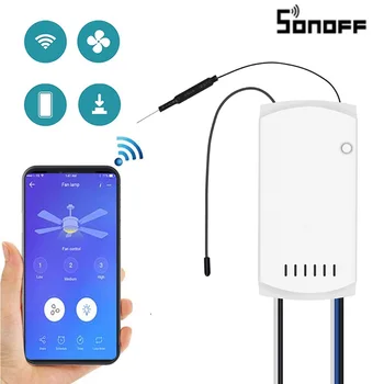 

Sonoff IFan03 Fan Smart Switch Convert FanAdjust Fan Speed Dimmer Controller With Alexa Google Home Wifi APP Remote Control