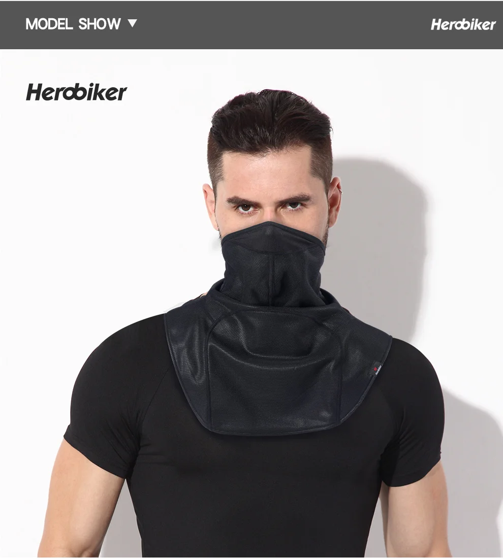 HEROBIKER мотоциклетная маска для лица Лыжная маска мото ветрозащитная осенне-зимняя термальная флисовая велосипедная тренировочная мотоциклетная маска плащ