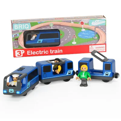 Kids RC Electric Train Set Locomotive Magnetic Train Diecast Slot Toy Fit for Wooden Train Railway Track Toys for Children Gifts 12