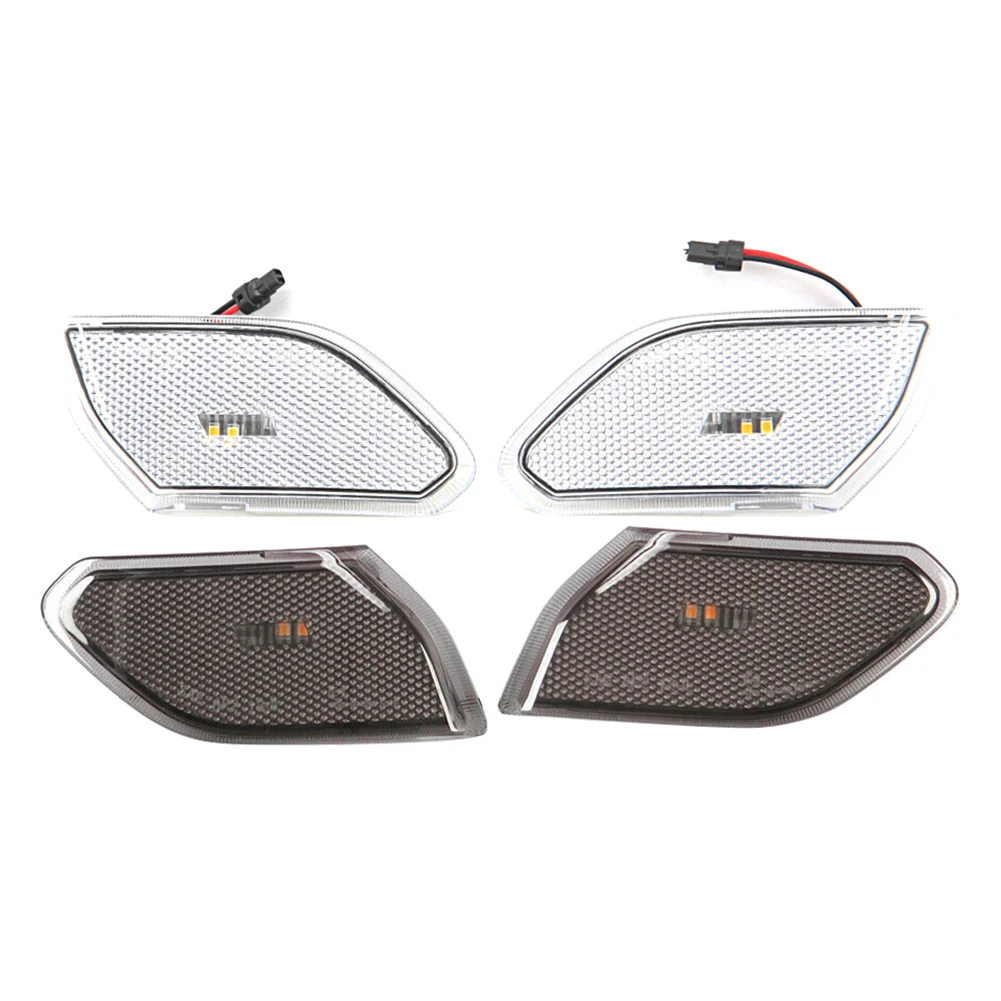Car Front Side Markers Amber LED Lights For Jeep wrangler JL 2018 2019 2020 Smoke Shell/Clear Shell