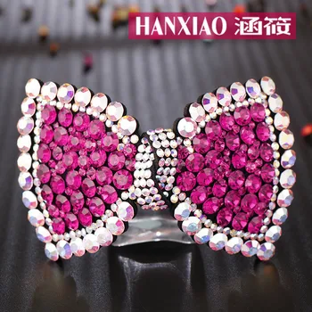 

Ladies Headband Simple Super Flashing Butterfly Ponytail Clip Non-slip Border Czech Diamond Crystal Lady Hairpin Hair Accessory