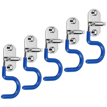 

Mop Broom Rack Storage Hook, 5 Pieces S-Shaped Wall-Mounted Cleaning Tool Organizer, Space-Saving Broom Mop Rake Rack