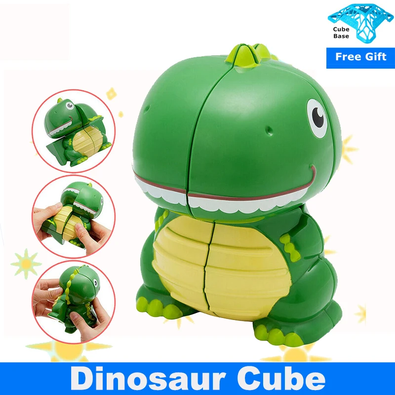 Newest Dinosaur magic cube 2x2x2 Fidget Toy Animal Modeling Creative Fun Cube education toys for Children Gift | Игрушки и хобби