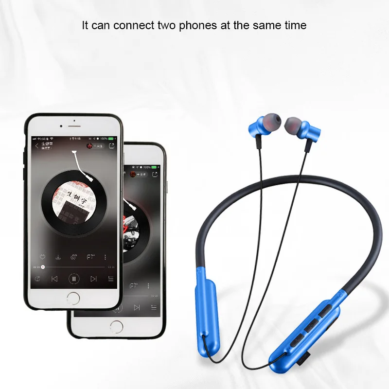 T27 Wireless Magnetic Headphone With Mic Sport Bluetooth 5.0 Earphone Stereo Bass Headset For IOS Android phones device GT