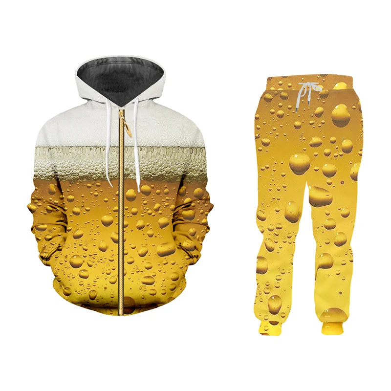 Худи OGKB мужское с 3D принтом свежего пива классная модная Толстовка в стиле хип