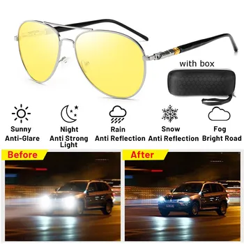 

Night Vision Polarized Car Driver Goggles Anti-glare Vision UV400 Sunglasses with Box For Women Men Night Driving Car