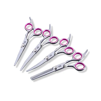 

Stainless Steel Pet Dogs Grooming Scissors Up Down Curved Shears Sharp Edge Animals Cat Hair Cutting Barber Cutting Tools Kit