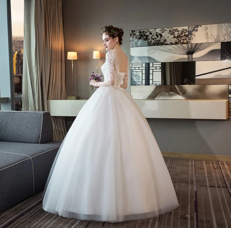 Свадебное платье на шнуровке; свадебное платье; vestido de noiva/свободное платье/robe de mariee