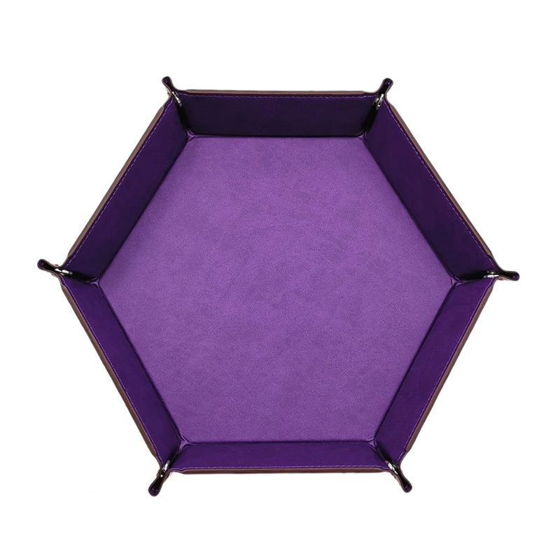 Purple Лидер продаж, коробка для хранения, лотки из искусственной кожи для кости, телефона, ключа, бумажника, монета, складной лоток для хранения, кухонный органайзер для мелочей - Цвет: Purple