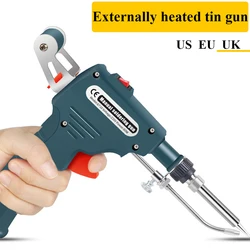 Fer à souder électrique 110V/220V 60W prise US/EU/UK, chauffage interne manuel, envoi automatique d'un pistolet à étain, outils de réparation 