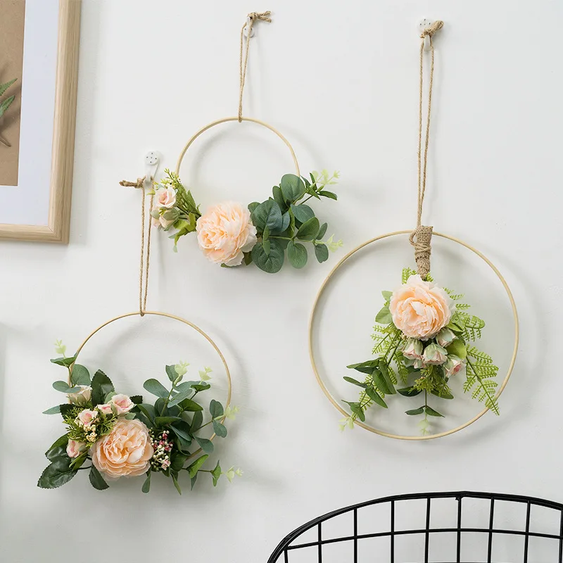 Details about   Artificial flower home accessories Nordic style wall decoration pendant 