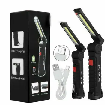 

Usb Rechargeable Handheld Work Light Led Folding Work Light Multi-Function Portable With Magnet Flashlight