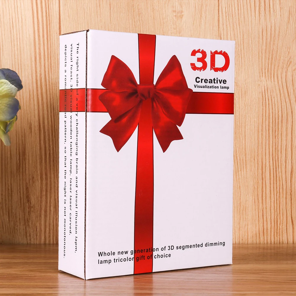 3D креативный Настольный светильник, освещение в помещении, сенсорный контроль, Яркий Рождественский стол, лампа, домашний декор, Современная красочная атмосфера