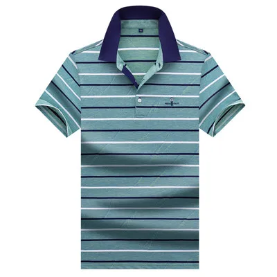 Роскошная брендовая мужская рубашка поло Tace Shark US, повседневная мужская рубашка поло с коротким рукавом, классические рубашки поло в полоску - Цвет: ZZT3321-GREEN