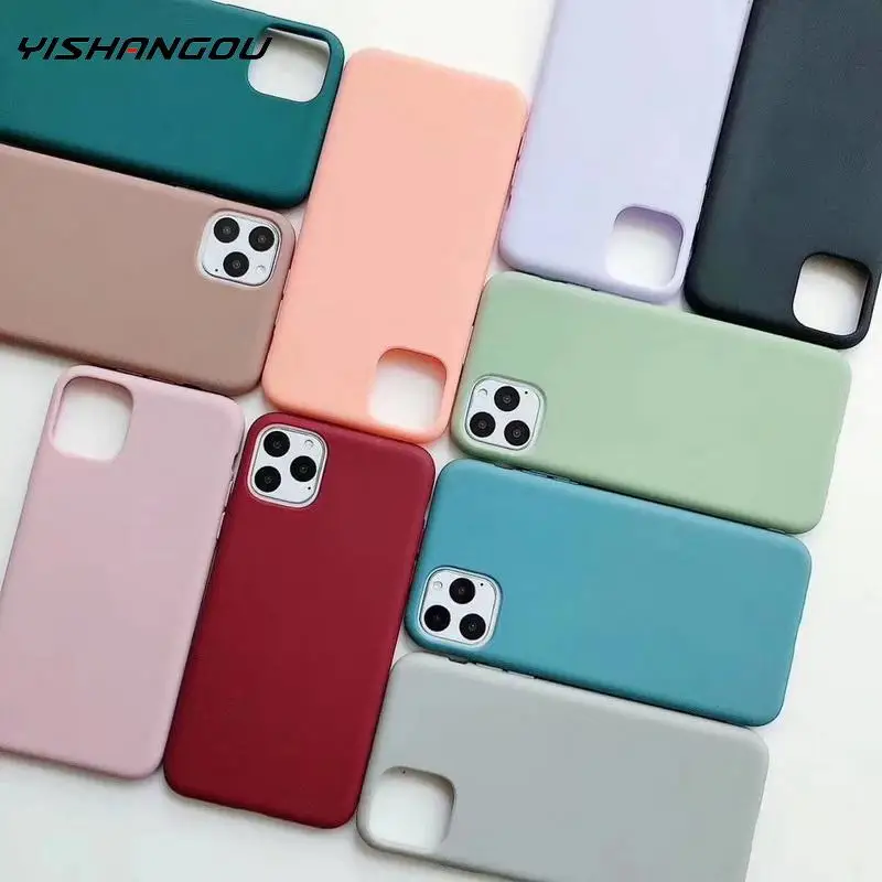 Solid Color Silicone Case For Iphone 11 Pro Max Xr X 11pro Xs Max