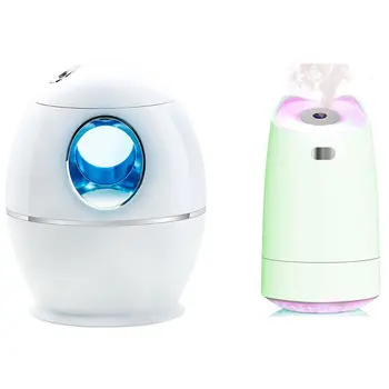 

2 Set USB Humidifier, Mini Portable Humidifier with 7-Color LED Night Light, Auto-Off, Ultra-Quiet, 280Ml& 800Ml