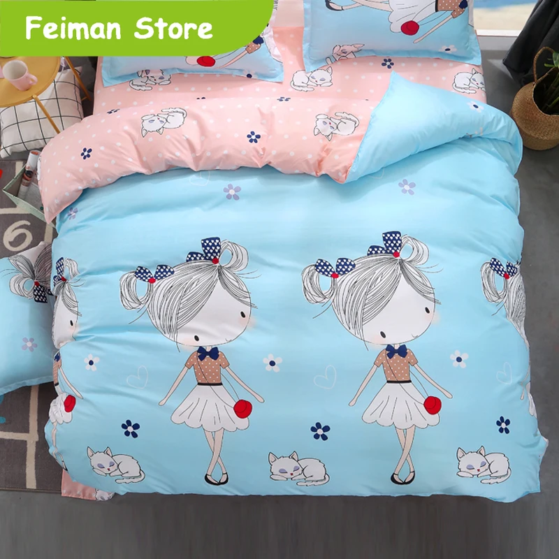 

1PCS Duvet Cover 200*200 Bedding Quilt Blanket Comforter Cover Printing Single Double Queen King Customized 140*200cm Girl
