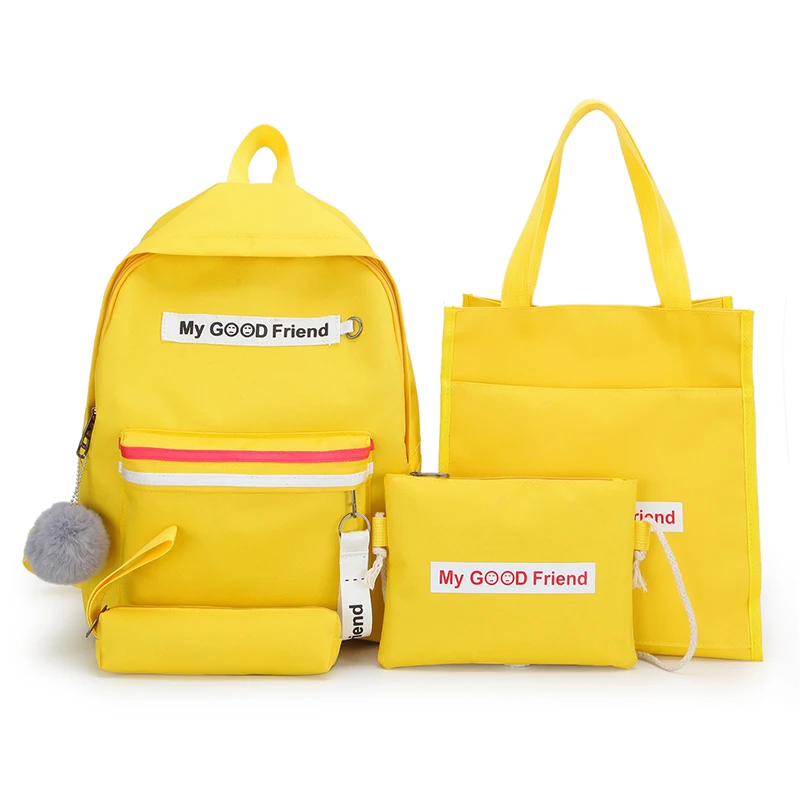 Комплект из 4 предметов школьная сумка для девочек подростков Симпатичные