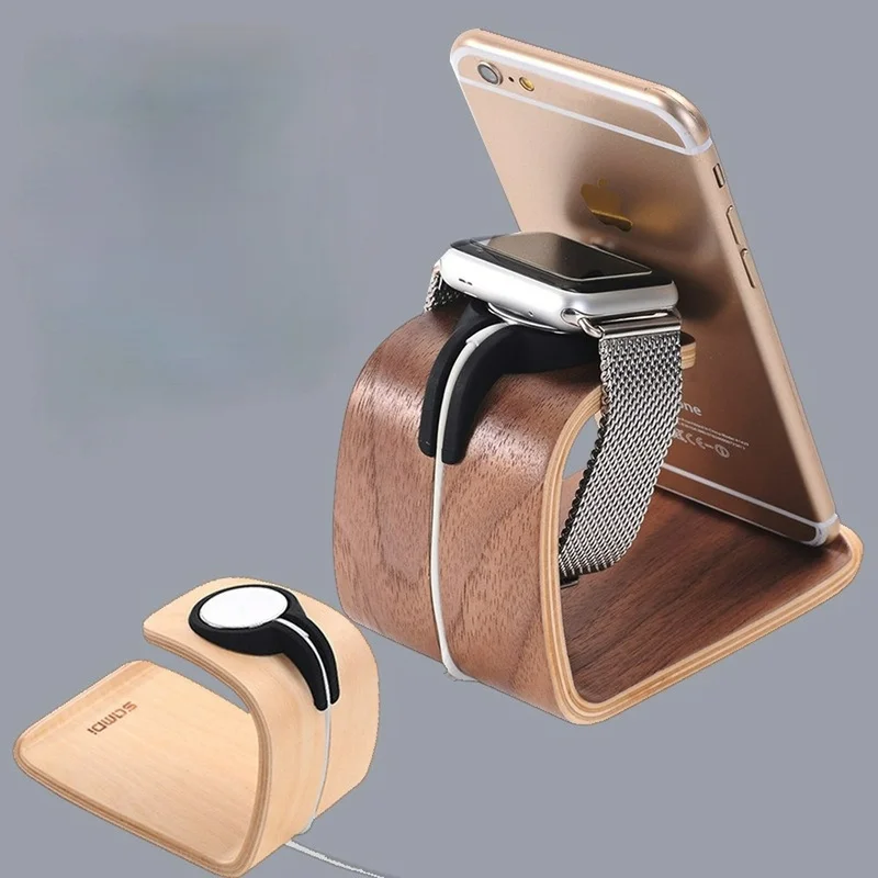 

Подставка для часов Apple Watch, настольная деревянная подставка для часов, подходит для зарядки телефона