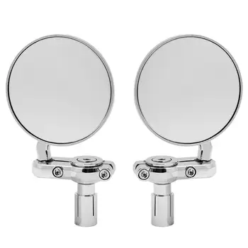 

2Pcs Universal 7/8" 22mm Motorcycle Handle Bar End Rearview Mirror Motorbike ATV Metal Side Rear View For Honda GROM MSX125