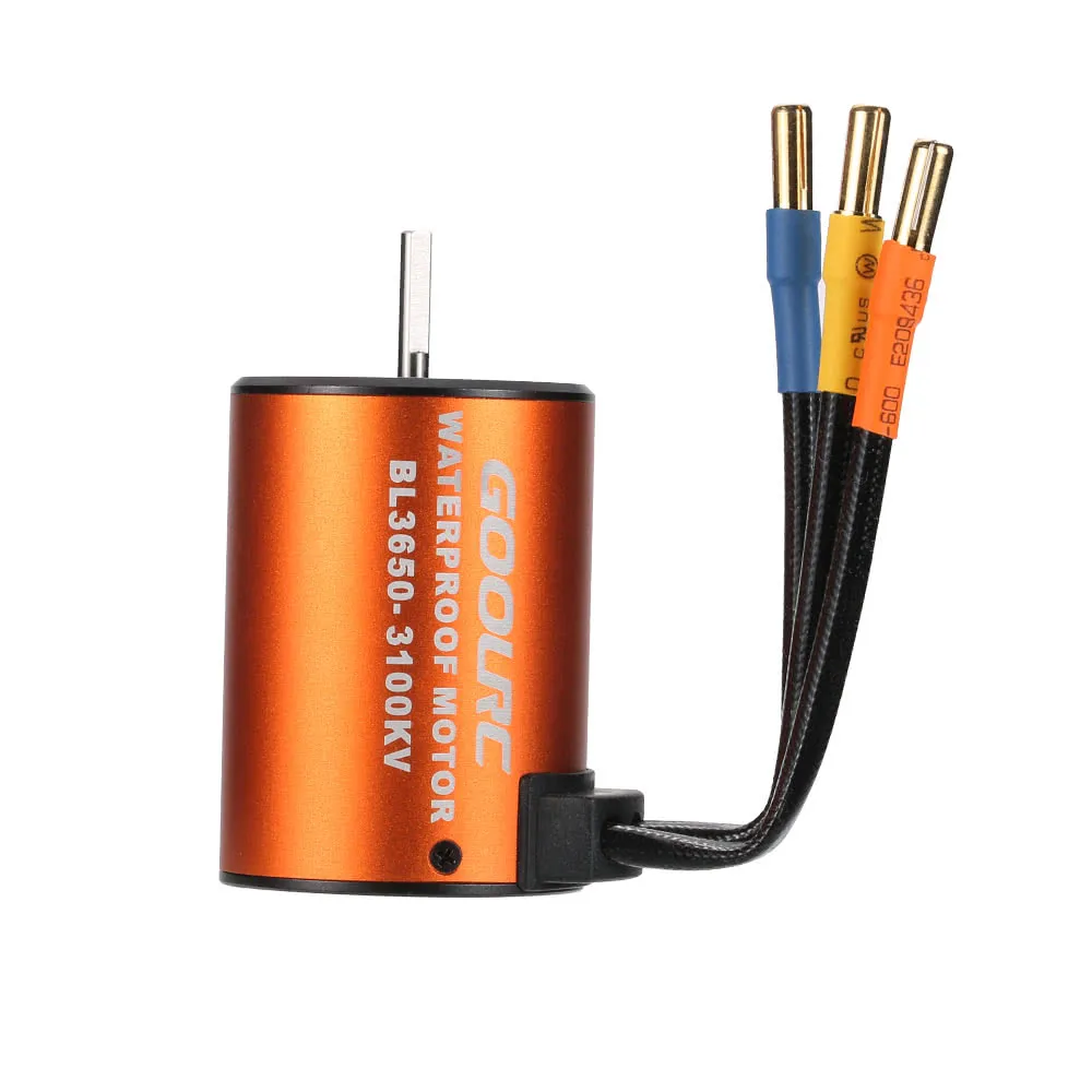 

GoolRC Upgrade Waterproof 3650 3100KV Brushless Motor with 45A ESC Combo Set for 1/10 RC Car Truck