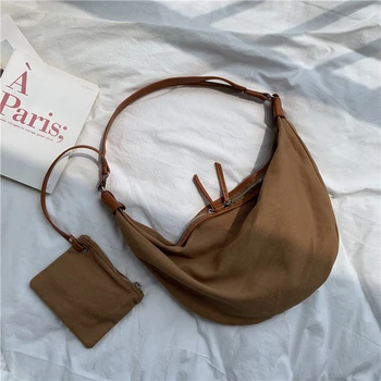 

High Quality Messenger Bags For Women Lady Canvas Hobos Bag Handbag Large Capacity Tote Bag for Women Wholesale