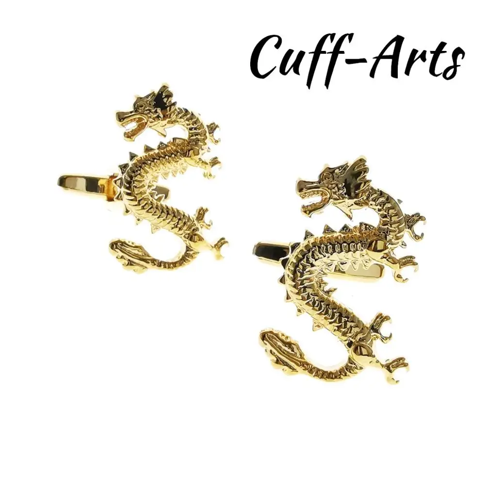 Mens Cufflinks Gold Chinese Dragon Cufflinks Gifts For Men Gemelos Les