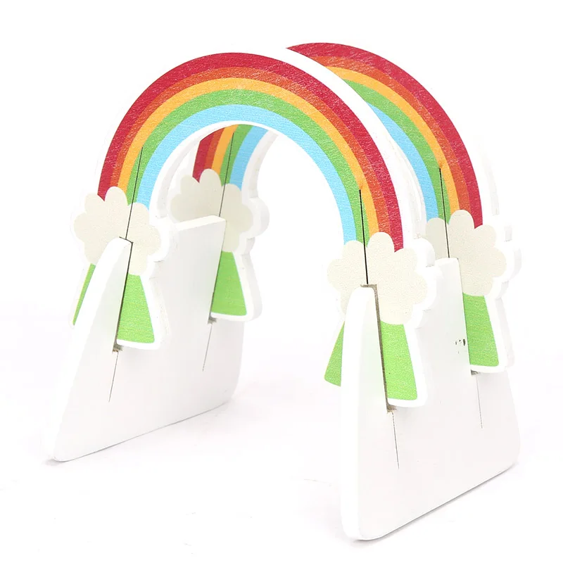 rainbow bridge Plastic Gray Straight Track Tunnel Wooden Train Track Accessories Track Train Slot Wood Railway Toys bloques de construccion - Цвет: rainbow bridge